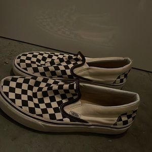 checkered slip on vans